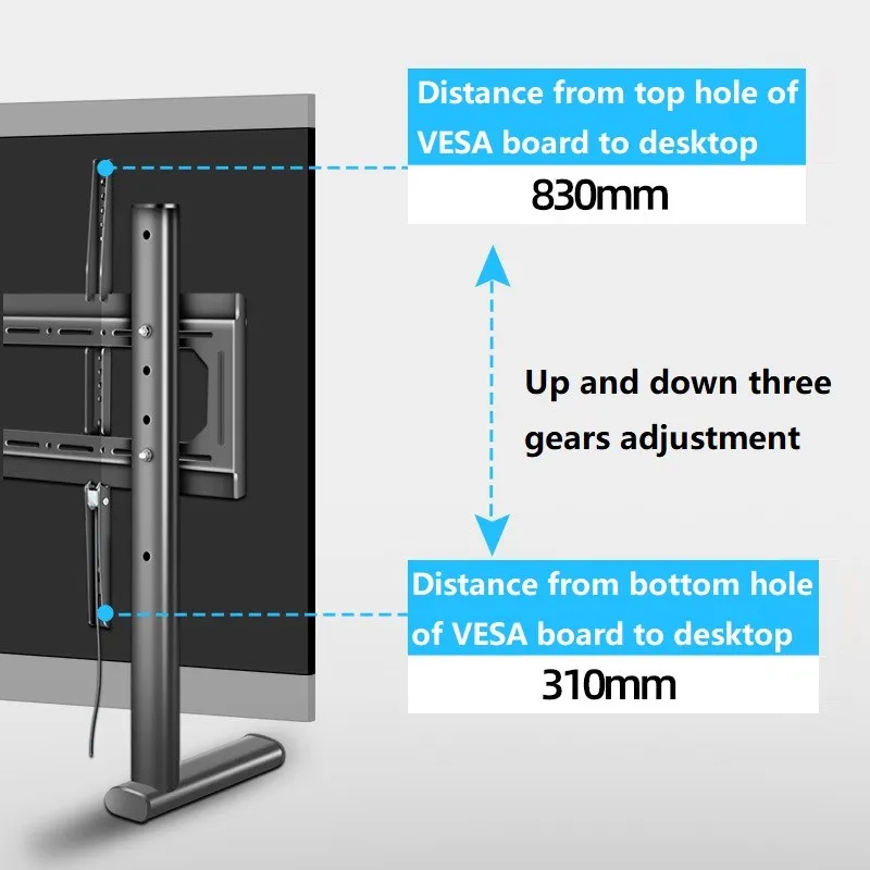 Imagem -03 - Bearlion-universal Desktop tv Stand Altura Ajustável Display Braço Suporte Base Suporte pc Mount Dzl9 Adequado para 40 55 65 85