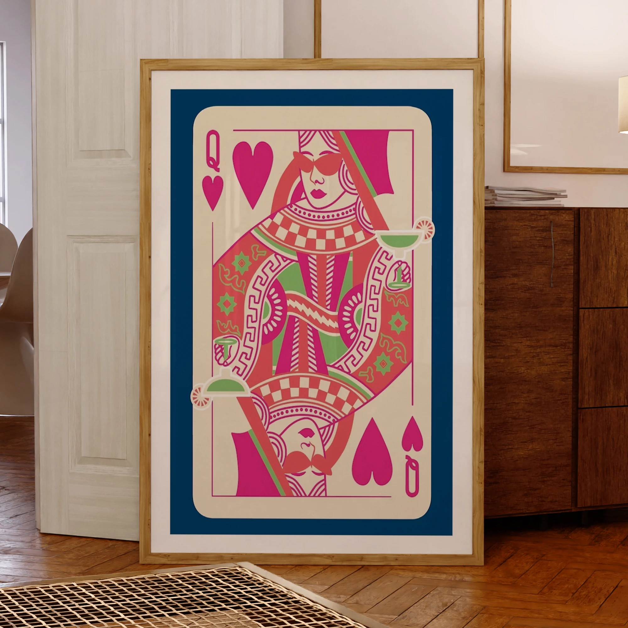 Poker Herz Q Wandkunstdrucke Leinwand Malerei Poster Bild für Wohnzimmer Schlafzimmer Home Decor