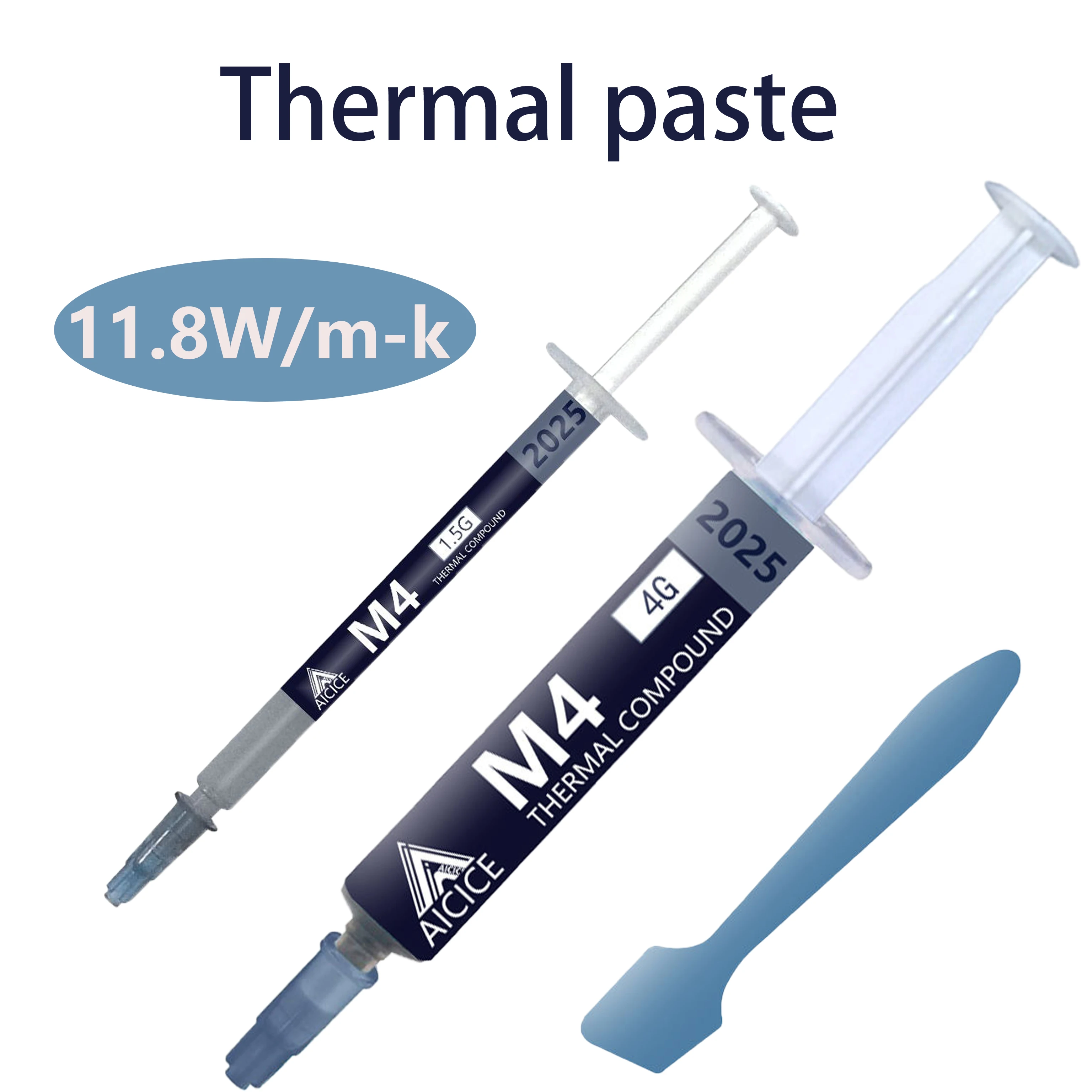 

Силиконовая смазка теплоотвода M4 для процессора и графического процессора компьютера, термопроводящая паста мощностью 11,8 Вт для эффективного рассеивания тепла.