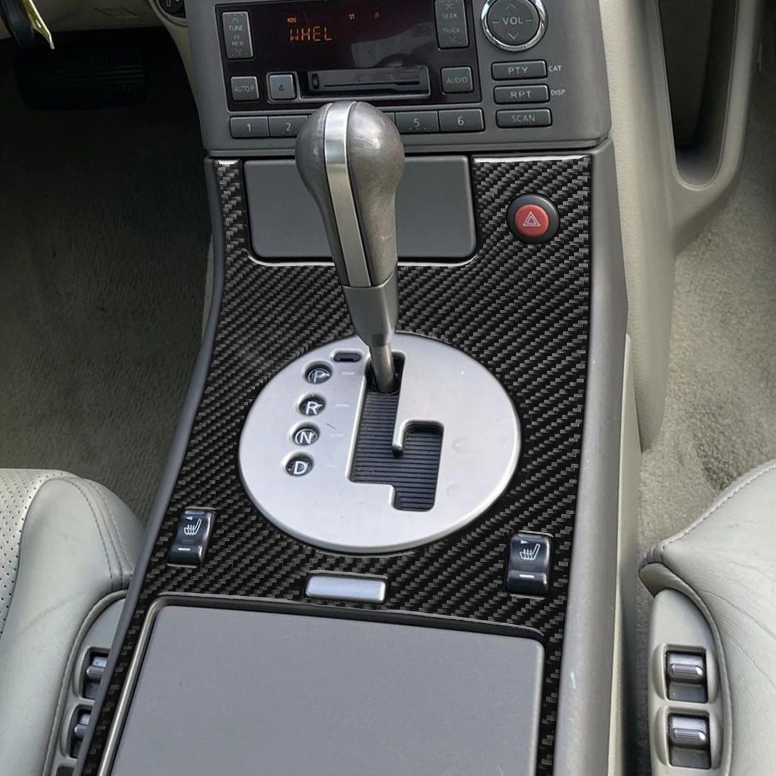 

For Infiniti G35 2002-2004 Carbon Fiber Central Control Gear Shift Surround Panel Cover Trim Car Accessories Decoration Sticker