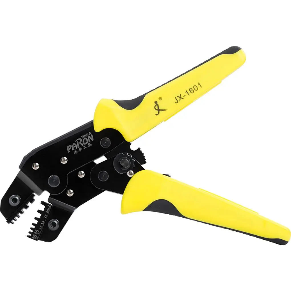 JX-1601-6 Wire Crimper 24-10AWG Engineering Ratchet Cord End Terminals Crimping Pliers