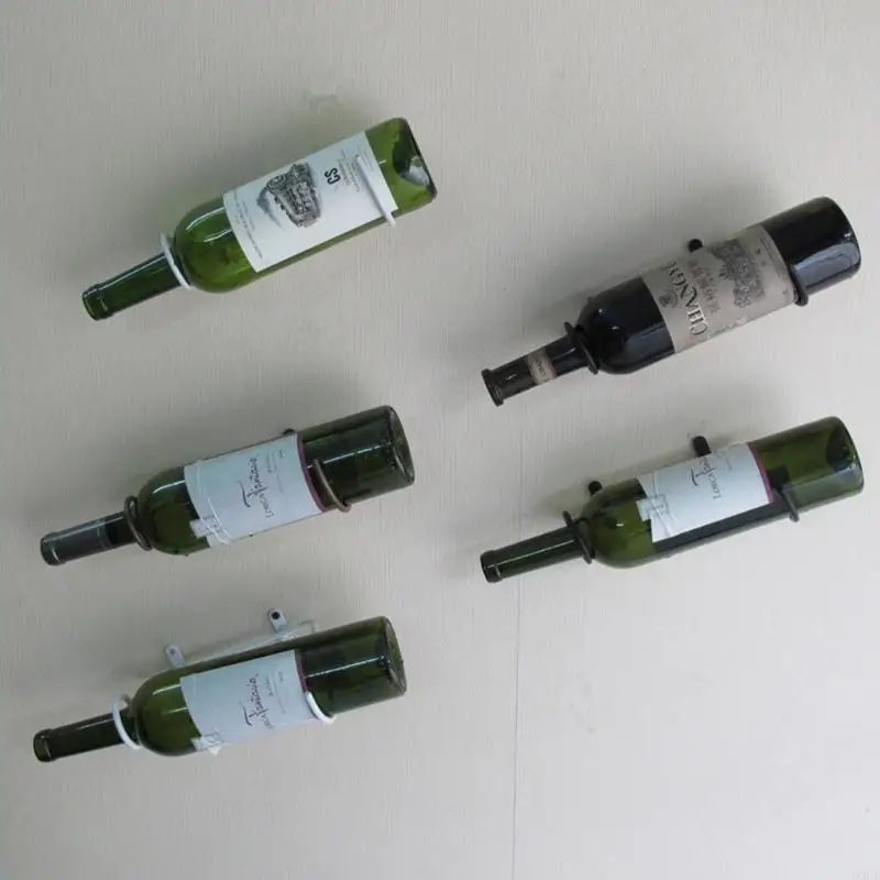 Wein Display Halter Weinregal Wandbehang Weinständer Schmiedeeisen Material N2UD
