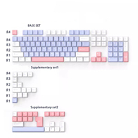 140 Keys/set GMK Lavender Violet Keycaps PBT Double Shot Key Caps Cherry Profile Keycap With ISO Enter For Mechanical Keyboard