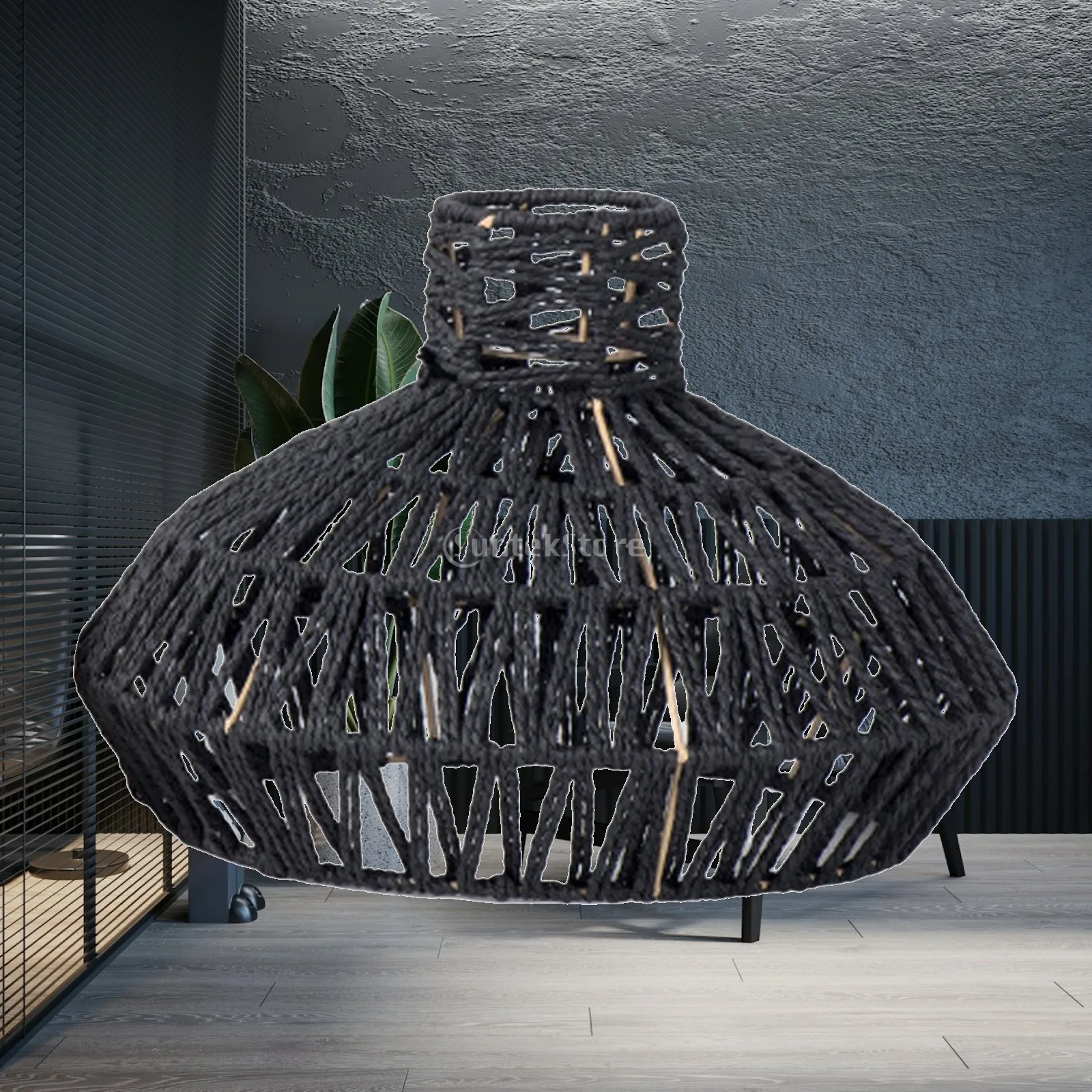 Woven Lampshade Lamp Shade Ceiling Lantern Cover Light Shade for Teahouse Hotel