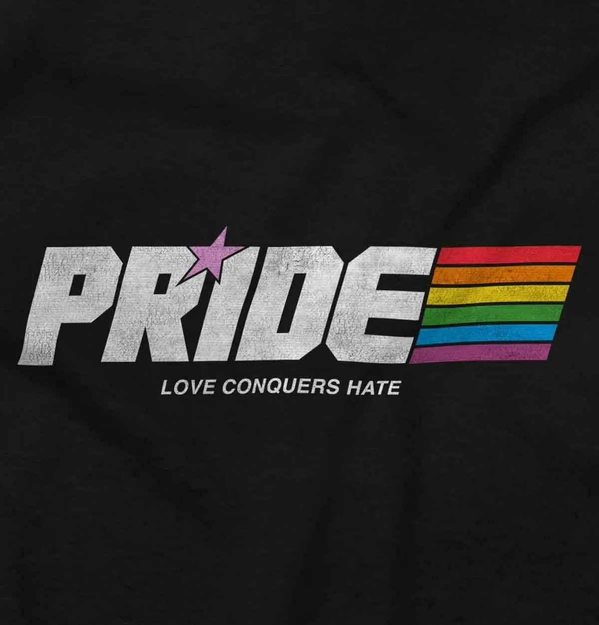 Love Conquers Hate Gay Pride Rainbow Graphic T Shirt Men or Women