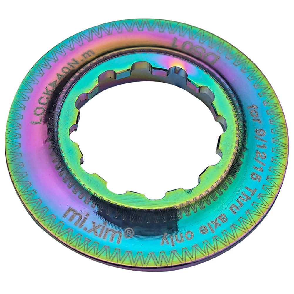 

MTB Road Bike Cassette Cover Lock Ring Aluminum Alloy MTB Road Bike Center Lock Cover Ring Bike Centerlock To 6-Hole Adapter