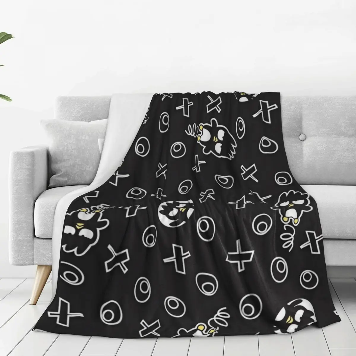 Japanese Bad Badtz Maru Keroppi Cartoon Soft Warm Blanket Sanrio Camping Plush Throw Blanket Home Decor Flannel Sofa Bed Cover