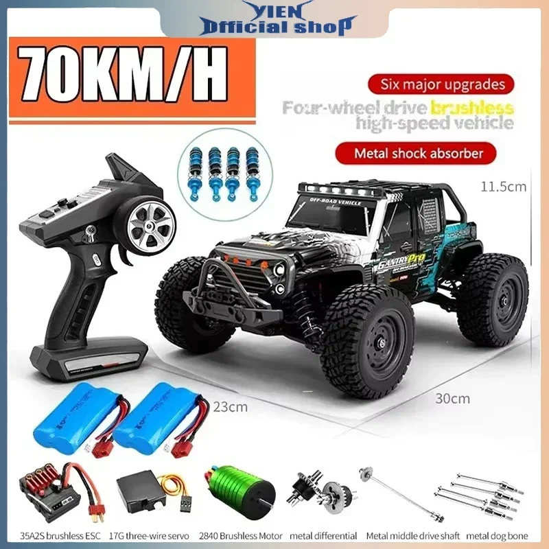 16103PRO 1:16 4WD RC Car with LED 2.4G Remote Control Cars 70KM/H High Speed Drift Monster Truck for Kids VS WLtoys 144001 Toys