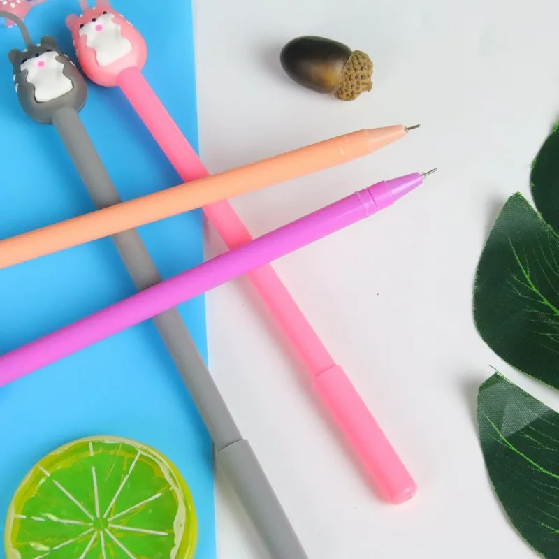 24 Pcs Creative Animal Neutral Pens Cute Student Stationery Writing Tools Office Supplies