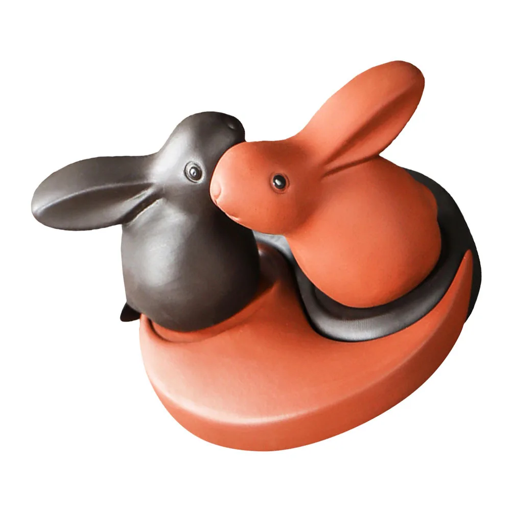 

Decorations Rabbit Sculpture Ornament Tea Decorative Rabbit-shape Unique