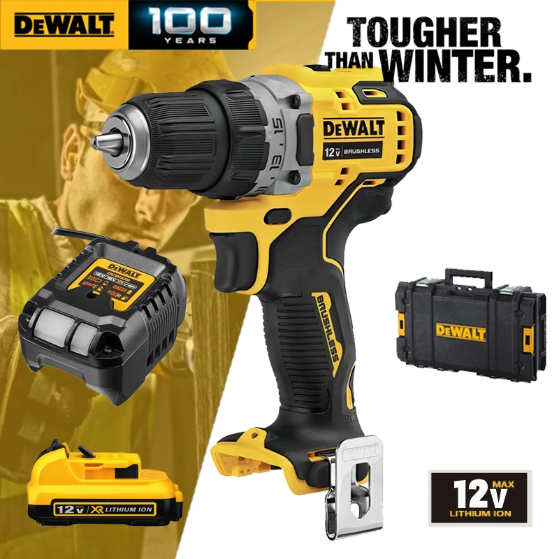 

DEWALT DCD701 12V Cordless Drill Driver Kit Brushless Motor Electric Drill Screwdriver With 2.0Ah Lithium Battery DCD701MD1E