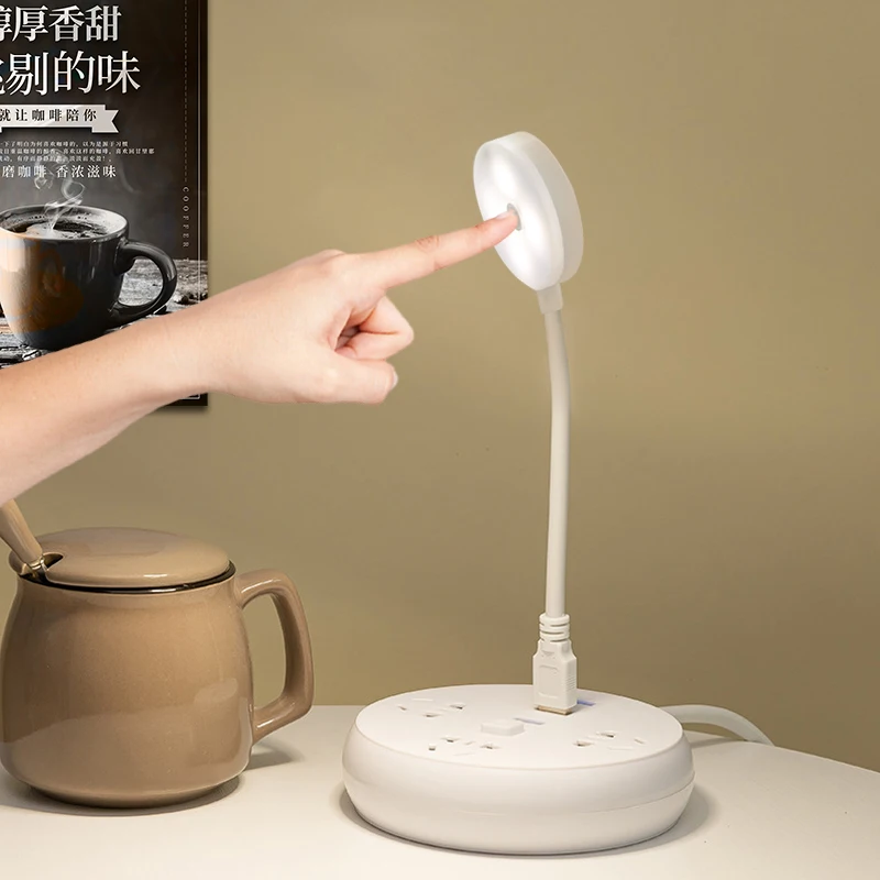 LED Eye Care Book Lights Remote Control Dimmable Mini Round Reading Desk Lamp USB Plug Laptop Keyboard Lighting Night Light