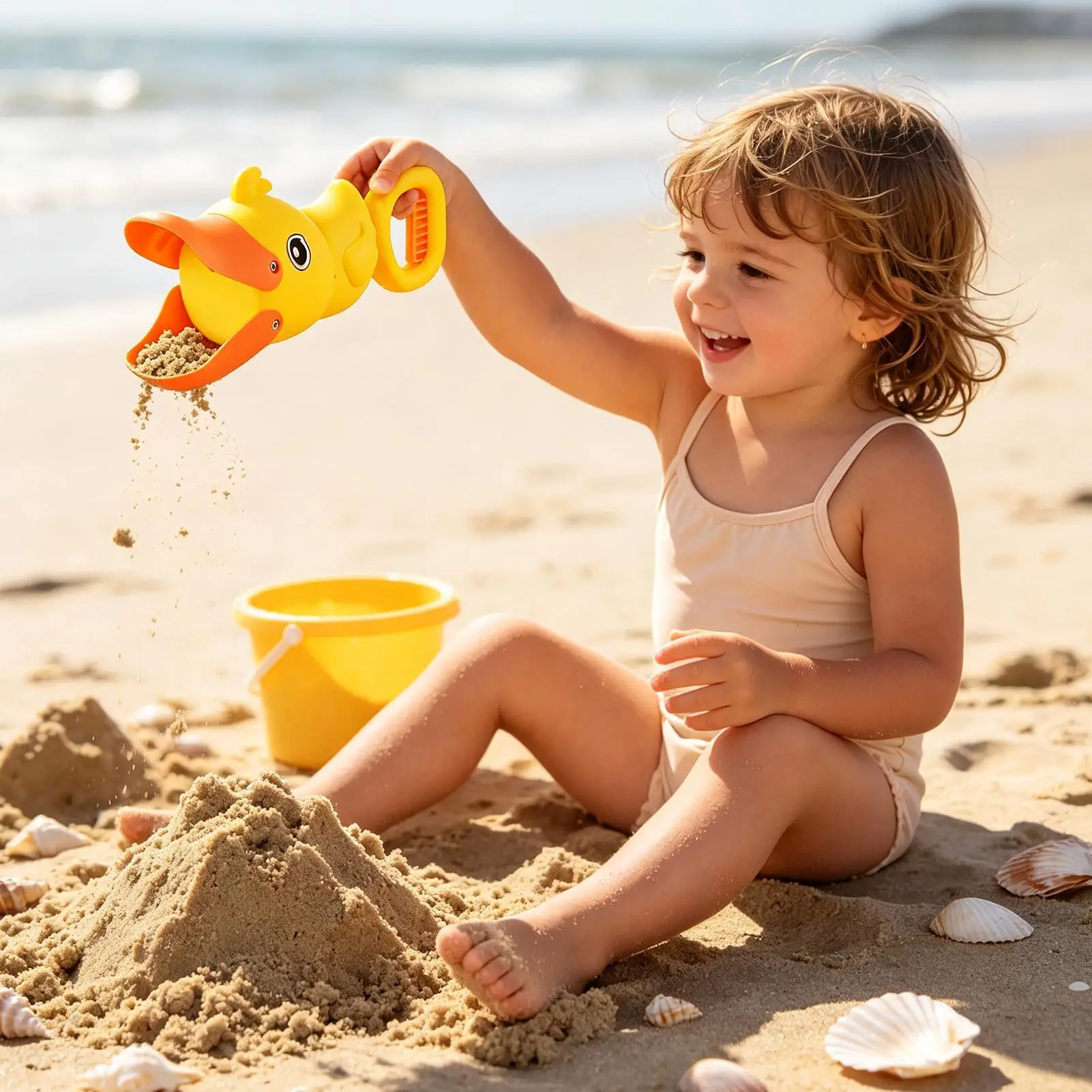 Creative Cartoon Snow Sand Toys Plastic Kids Plaything Beach Digging Sand Shovel Game Snowball Maker Sand Clip Molds Gift