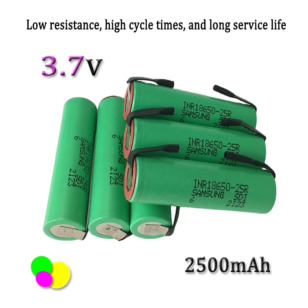 

18650 Li-ion Battery 25R 3.7V 2500mAh High capacity,For 18650 Toys, Tools, Flashlight Battery Etc