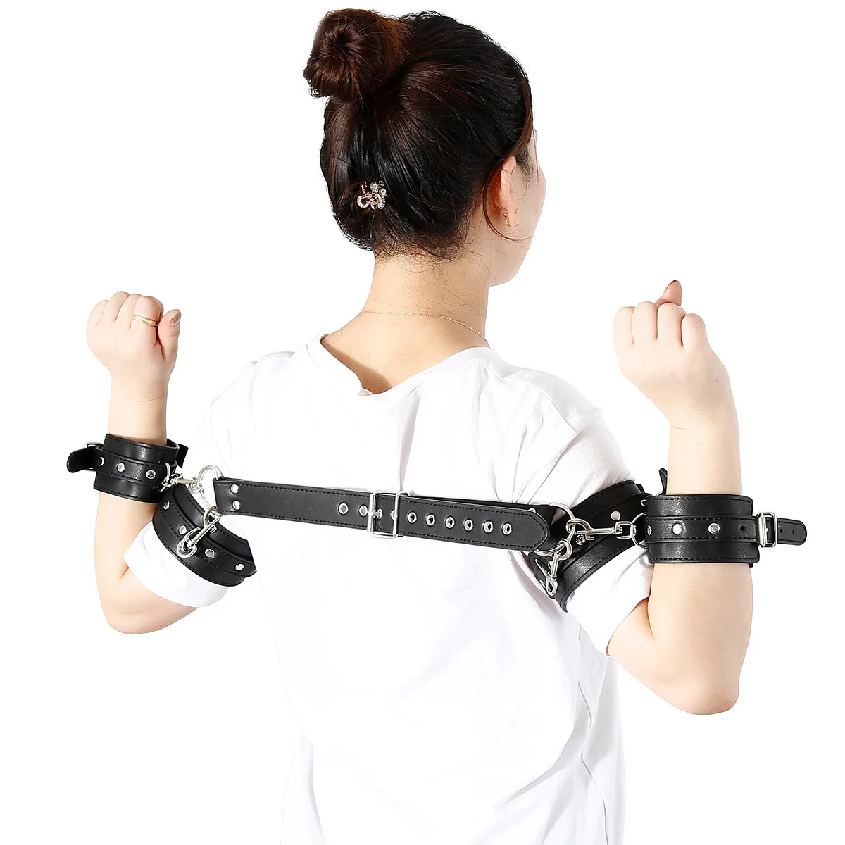 Adult sex toys couples another sm bondage set-up binding chest strap anti-back flirting props sex artifact.