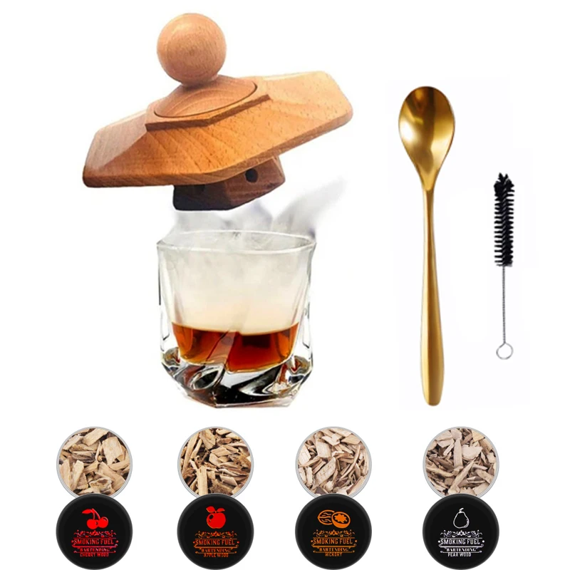 Cocktail Smoker Kit Drink Smoker Infuser Old Fashioned Smoker Kit Fashion Whiskey Making Accessories Infuse Cocktail Wine Meat