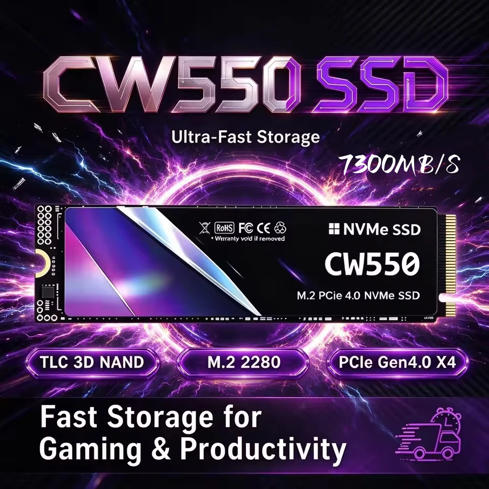 CW5500 M2 2280 SSD Hard Drive 500GB 1T 2T M.2 Nvme PCIe Gen3x4 7300MB/s with Original Chip for Laptop Desktop
