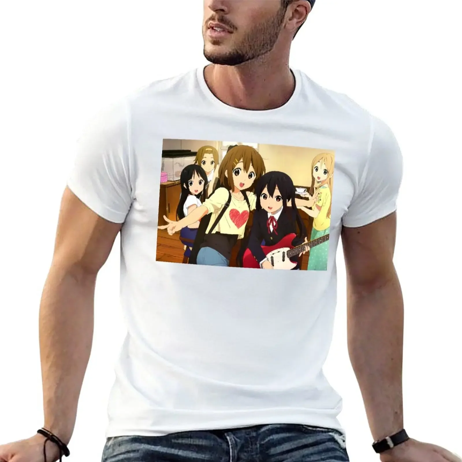 

K-On! - Group T-Shirt blanks summer top mens cotton t shirts