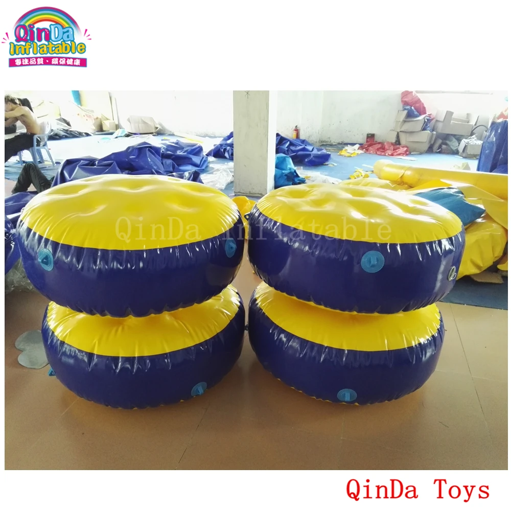 Zabawki do parku wodnego 10 sztuk nadmuchiwanych bramkarzy powietrznych Pływająca wyspa, nadmuchiwana okrągła mata wodna o średnicy 1 m
