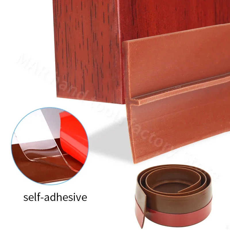 

Силиконовая дверная уплотнительная лента для нижней части двери, звукоизоляционная лента для швов спальни, удерживающая воду для двери туалета