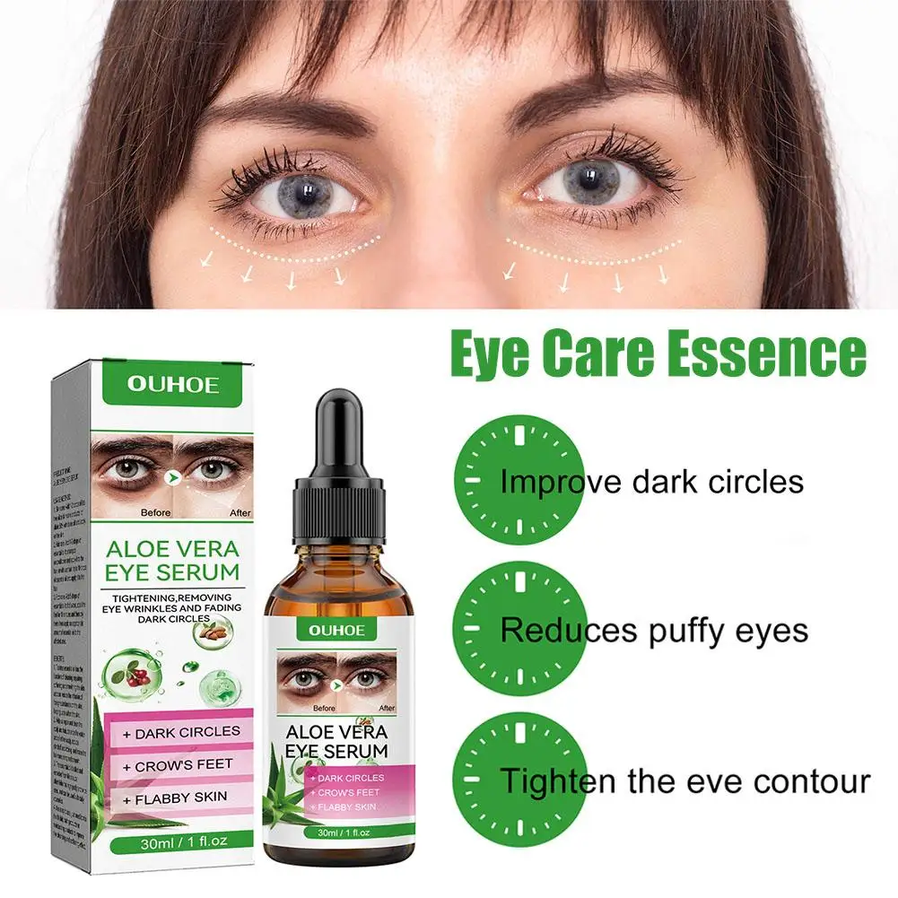

Aloe Vera Eye Serum Dark Circles Under Eye Treatment For Women To Reduce Appearance Of Puffy Eyes Eye Bags Fine Lines N1I5