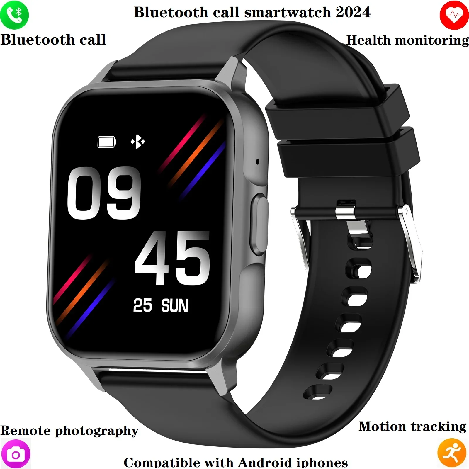 

2025 Bluetooth Call Multi-function Smartwatch for Android & IOS - Health Monitoring, Exercise Tracking, Remote Photo