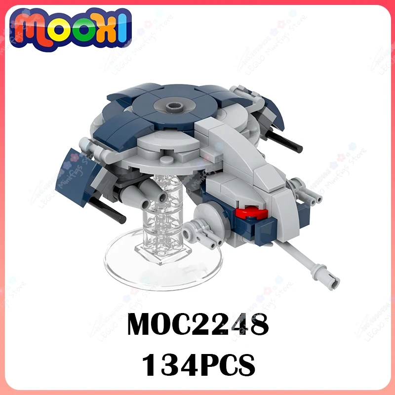 MOC2248 Interstellar Movie Mini Separatist Droid Gunship Building Blocks Sci-Fi Aircraft Weapons Model Bricks Toys For Kids Gift