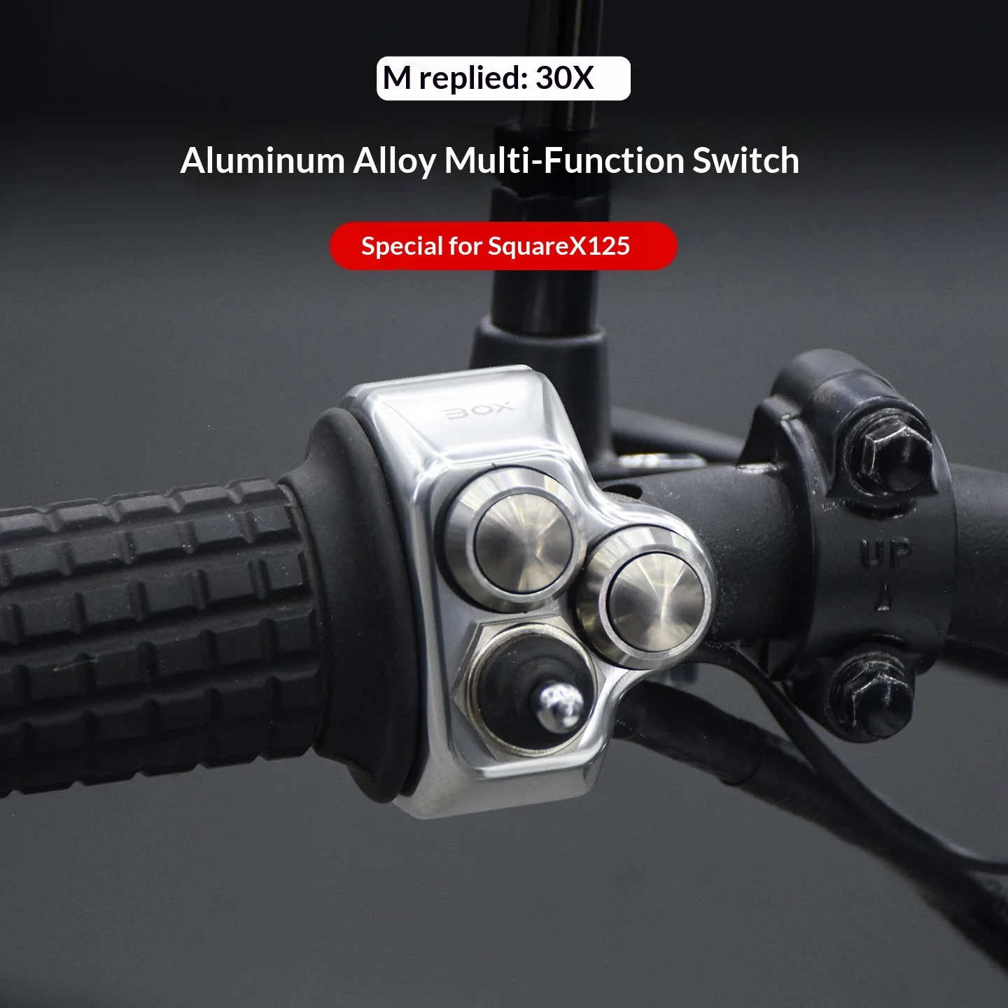 【Premium】For Honda SquareX125 modification parts: Retro-style simple switch assembly for motorcycle handlebar buttons