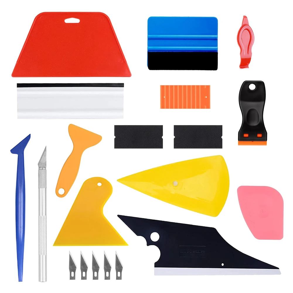 Professionelles Auto-Vinylfolien-Werkzeugset, Fensterfolierung, Tapeten-Filzrakel, Schneidewerkzeug für PPF-Kohlefaserfolien-Aufkleber – Detail 21