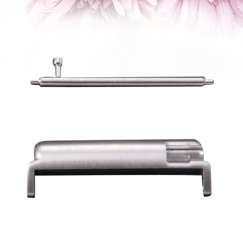 

2 Set Watch Band Strap Connector Watchband Pin Removal Tool Hardware Replace Repair Parts Lugs Adapter Silver