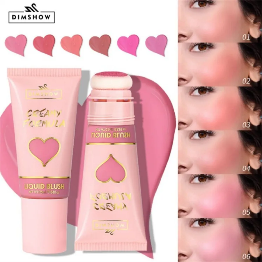 Love Sponge Head Blush, High Pigmented Velvet Skin Feeling, Dual-Purpose Moisturizing, Moisturized and Easy to Color Blush
