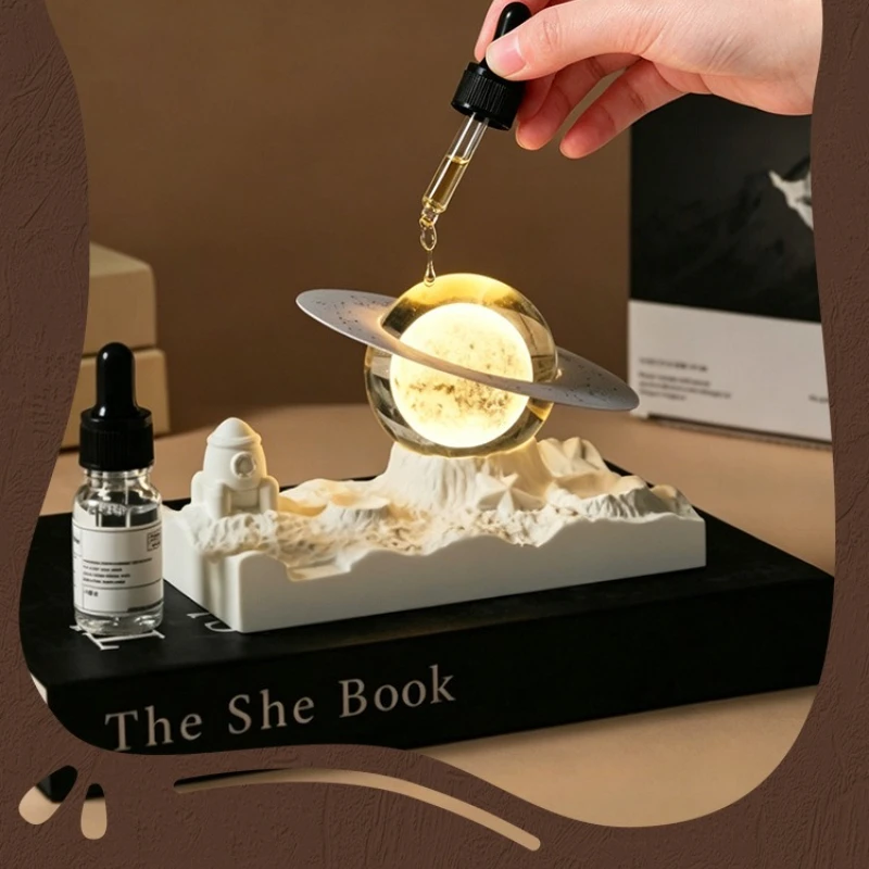 Romantic Moon Night Light Aromatherapy Gift Box Gypsum Tabletop Ornament Bedroom Premium Sense Diffuser Stone Aromatherapy Gift