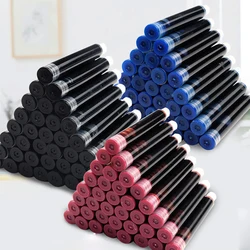 Recambios de tinta para pluma estilográfica, suministros de oficina, papelería Internacional, azul, negro, rojo, azul y negro, 100mm, 50/3,4 piezas