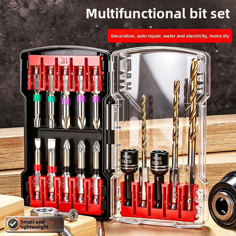 10Pcs Magnetic Socket Screwdriver Bit Set High Torque Multifunctional Drill Driver Accessories