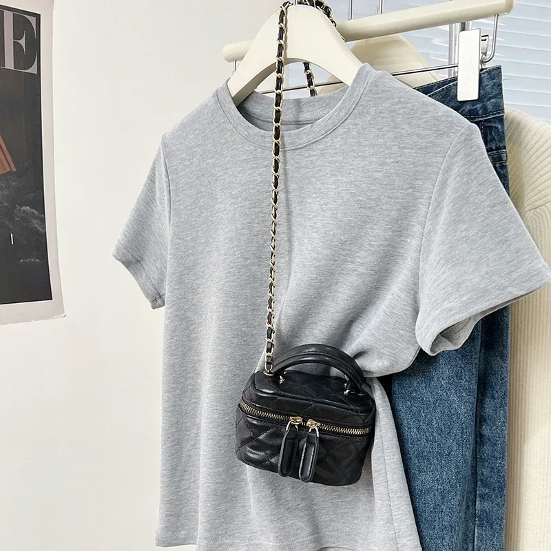 Frauen T Shirt Mädchen T-Shirt Frau Kleidung Tops T-shirt Weibliche Kurzarm Sommer T Sexy Y2k Top Weiß Harajuku Streetwear ﻿