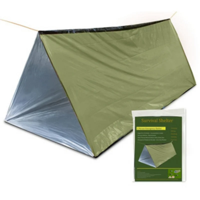 Outdoor Emergency Tent, Tear Resistant Windproof Simple Canopy for Camping & Tourist Vehicles