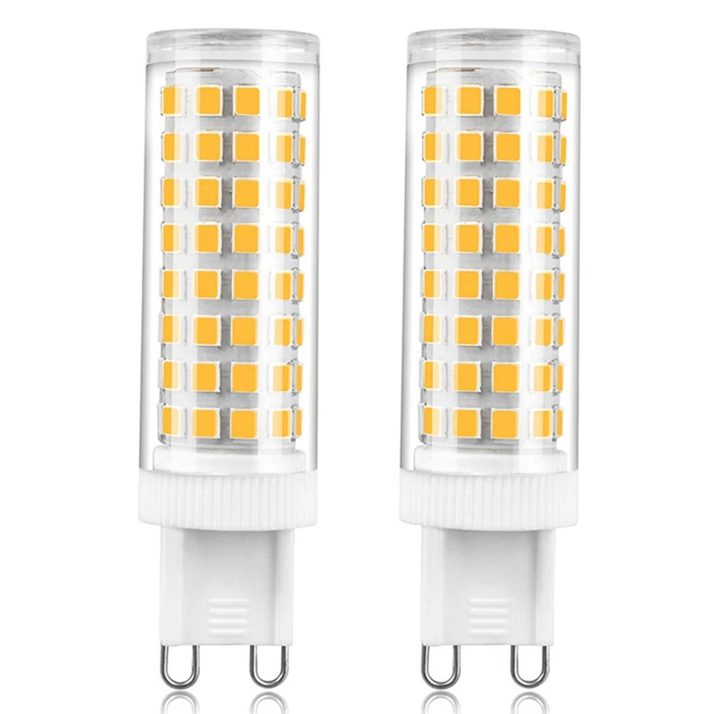 10W G9 100 LED Light Bulbs LED Corn Light Bulbs Ceramic, No Flicker, Wide Beam Angle, 2PCS