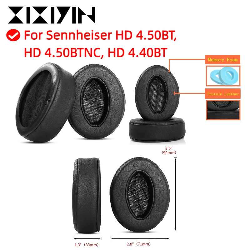 

Replacement Earpads for Sennheiser HD 4.50BT, HD 4.50BTNC, HD 4.40BT Sponge Cushion Cover Repair Parts Headphone