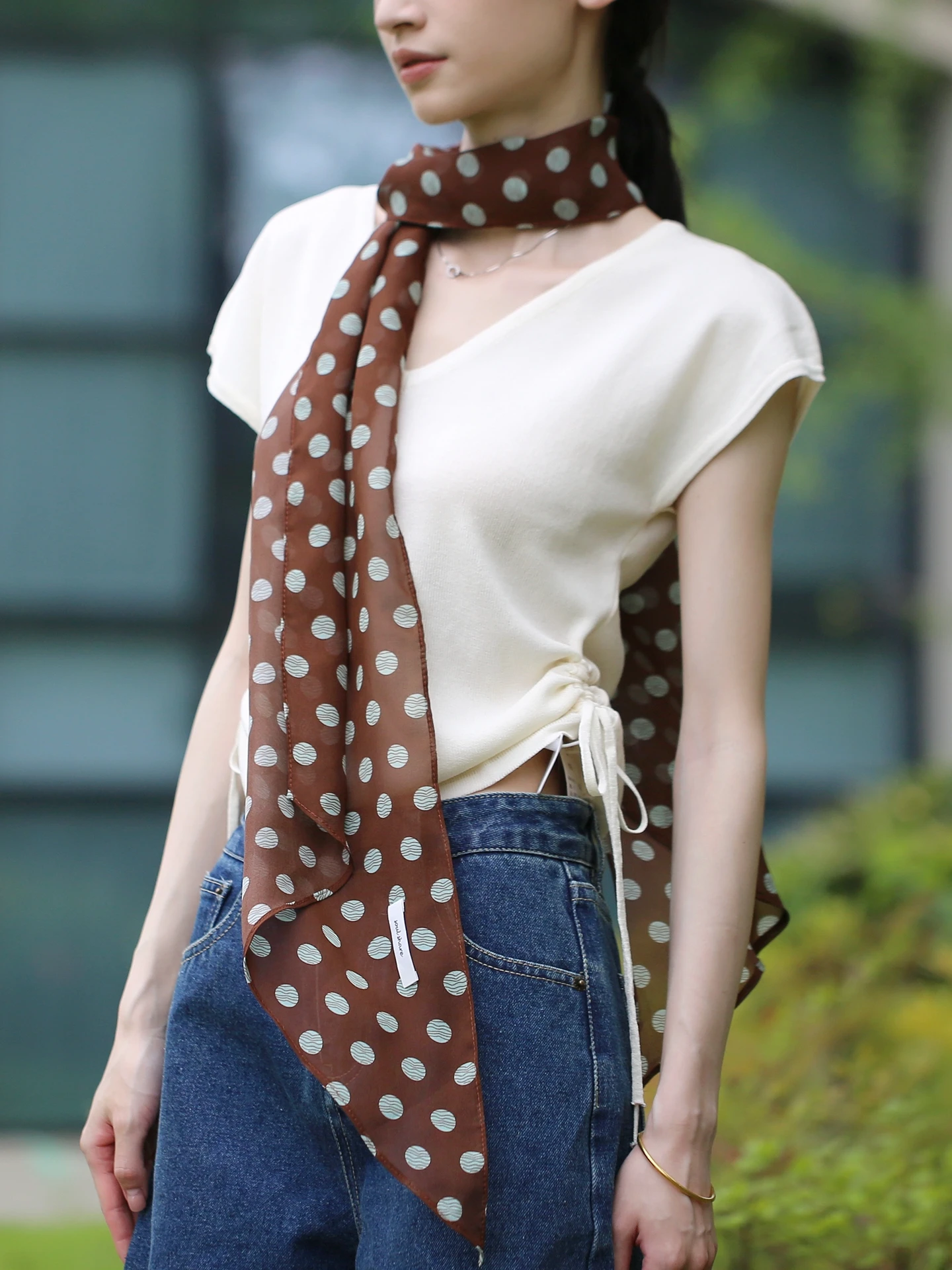 ファッショナブルなレトロシルクスカーフネクタイ高級軽量ロングシルクショールネックプロテクションアウターマッチマルベリーシルクウエストスカーフ