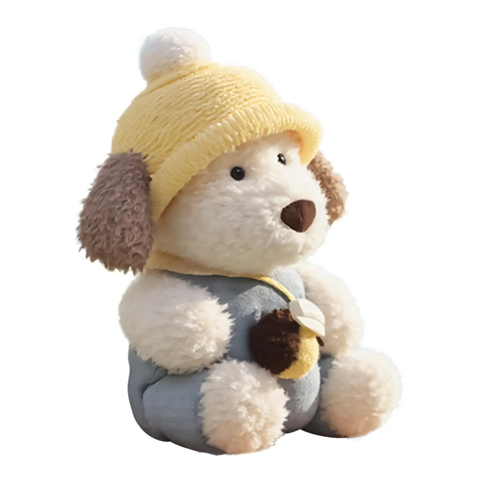 12.6インチのぬいぐるみ犬、ぬいぐるみ子犬、かわいい柔らかい動物のふわふわ子犬枕、帽子をかぶった子犬、子供のおもちゃ