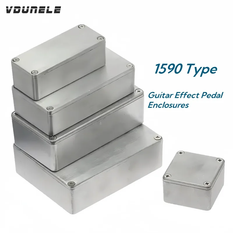Caja de aluminio fundido a presión serie 1590, caja Stomp 1590A 1590B 1590BB 1590XX 1590DD, gabinetes de Pedal de efecto de guitarra estilo Hammond