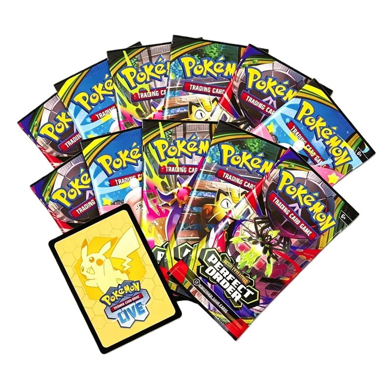 Pokemon English Mega Pitch Black Perfect Order Ascended Heroes Scarlet Violet 151 Booster Bundle Box Collected Trading Cards Toy view 6