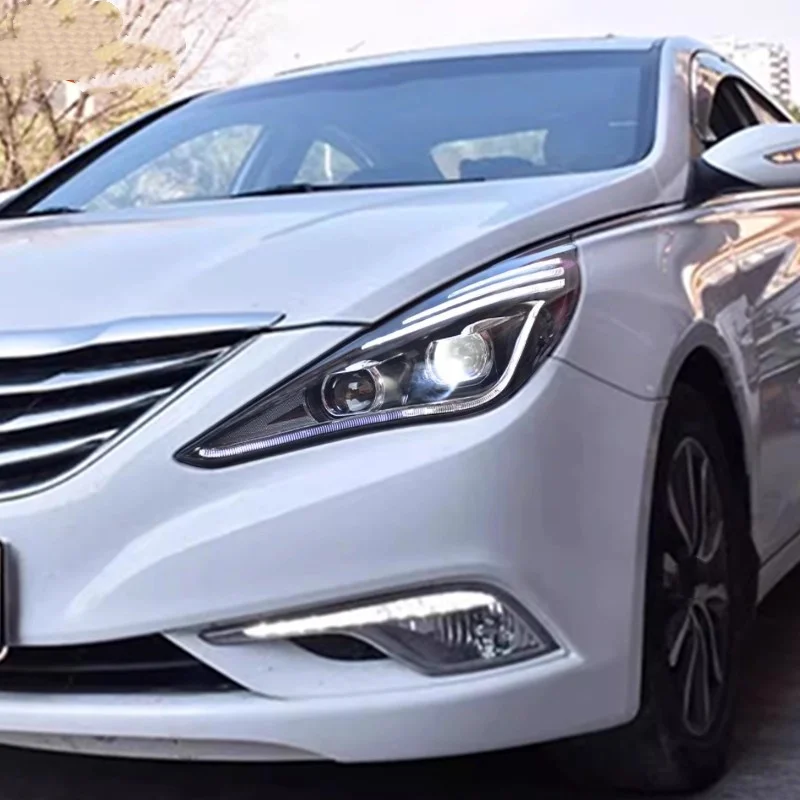 

LED Headlight Front lamp Assembly for Hyundai Sonata 8th 2011-2015 Modified Turn signal Daytime running light
