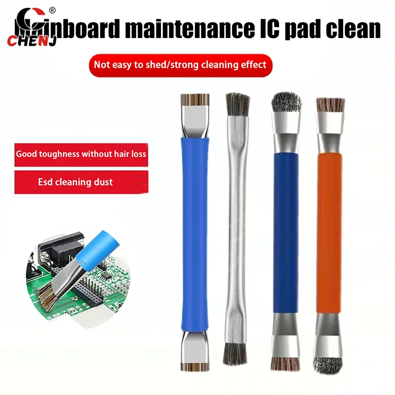 1pcs Double Headed Safe Clean Brush For Mobile Phones Motherboard Circuit Board PCB Welding Pad Stiff Brush Oil Flux Clean Tools