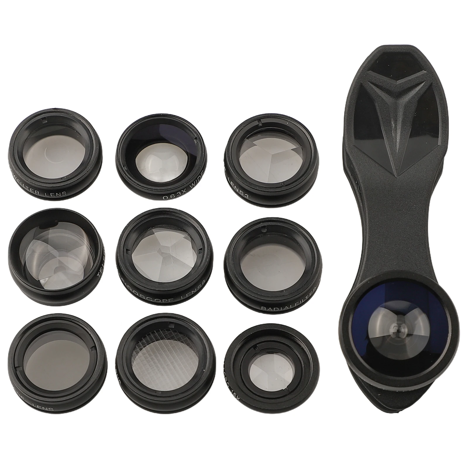 Aquarium Photos Clip Diameter 17mm Smartphone Camera Lenses 10 In 1 Phone Lens Kit 0.36x Wide Angle Lens 198 Fisheye Lens