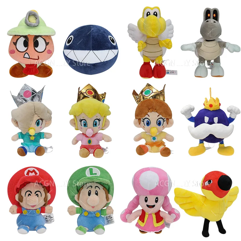 12 Styles Mario Bros Plush Goombella Chain Chomp Koopa Paratroopa Dry Bones King Bob-omb Toadette Condart Stuffed Doll Gifts