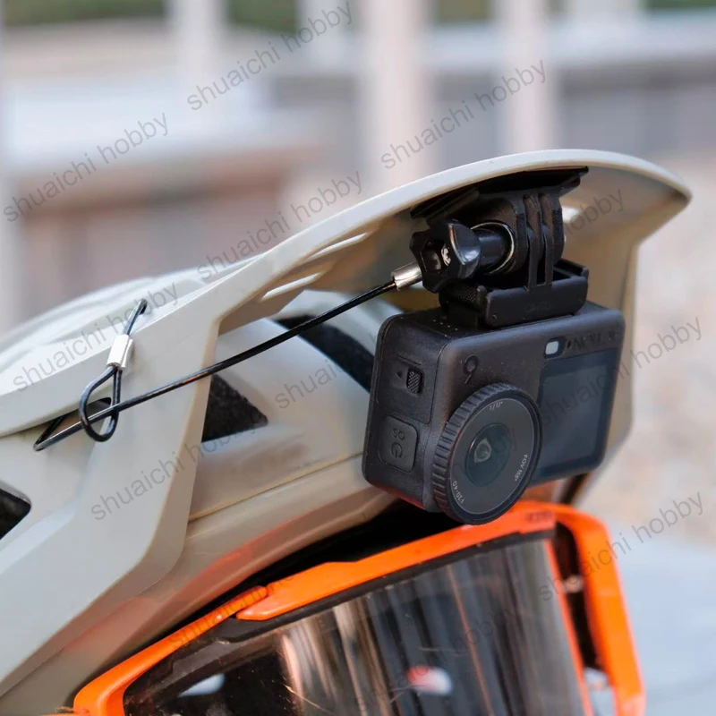 For DJI/GoPro Action Camera to Downhill Half Helmet Visor Base Mount Off-Road Cycling FPV Vlogging Tool Ultra-Light Holder view 5