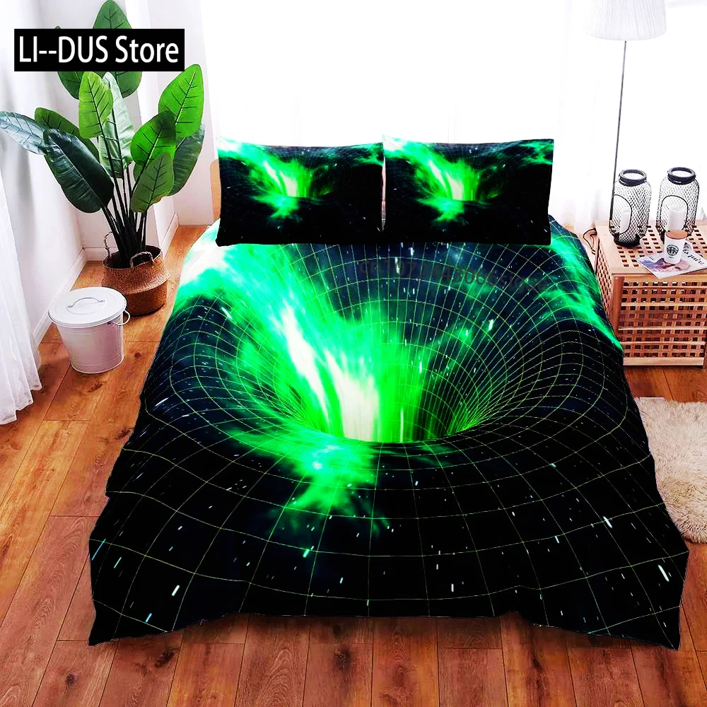 

Worm Hole Astronomy Duvet Cover Set King Queen Double Full Twin Single Size Bed Linen Set Duvet Cover Bed Set Quilt Cover Pillow