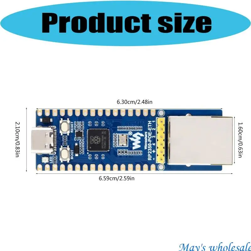 Data Logging Controller Board with RP2350 Ethernet, RJ45 Port and USB Power for Project Coding and Device Work 448A