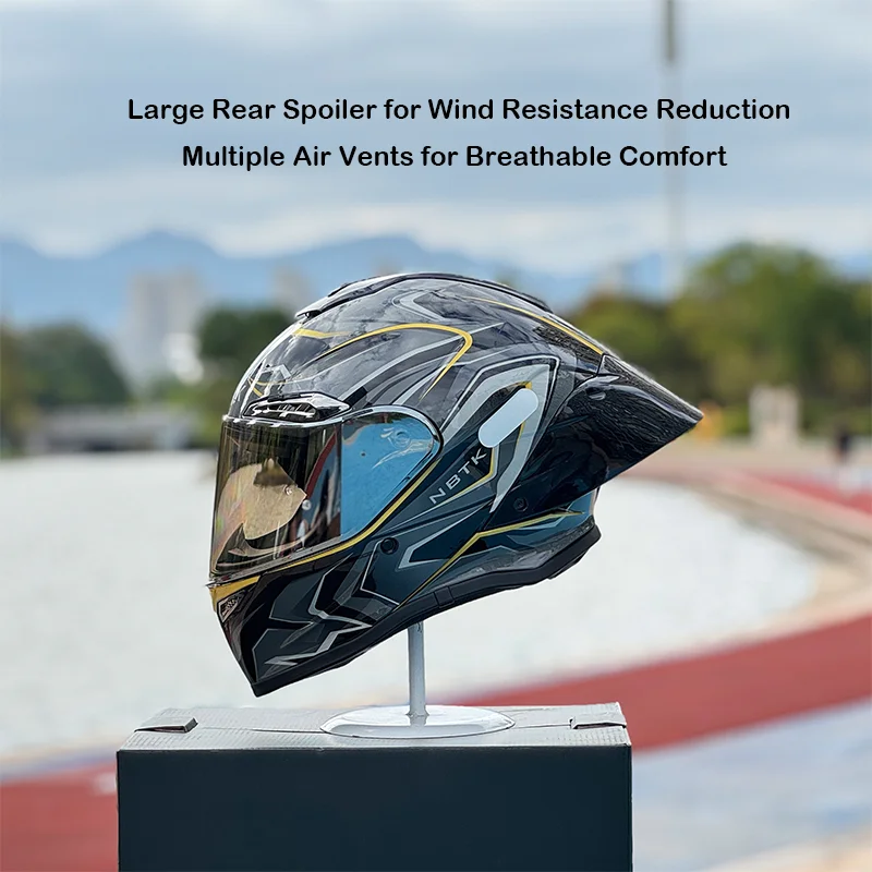 

NBTK Phantom Motorcycles Helmet Bluetooth Large Spoiler, DOT & ECE, Motorcycles Motorcycle Hull For Motorcycle Helmet Helmets Motorcycle